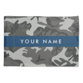 Gray Camouflage Pattern, Your name, Personalize Kissenbezug (Rückseite)