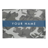 Gray Camouflage Pattern, Your name, Personalize Kissenbezug (Vorderseite)