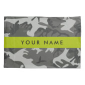 Gray Camouflage Pattern, Your name, Personalize Kissenbezug (Rückseite)