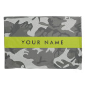 Gray Camouflage Pattern, Your name, Personalize Kissenbezug (Vorderseite)