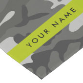 Gray Camouflage Pattern, Your name, Personalize Kurzer Tischläufer (Ecke)