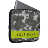 Gray Camouflage Pattern, Your name, Personalize Laptopschutzhülle (Vorne Rechts)