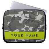 Gray Camouflage Pattern, Your name, Personalize Laptopschutzhülle (Vorderseite)