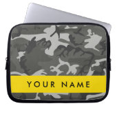 Gray Camouflage Pattern, Your name, Personalize Laptopschutzhülle (Vorderseite)