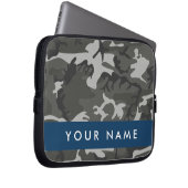 Gray Camouflage Pattern, Your name, Personalize Laptopschutzhülle (Vorne Rechts)