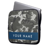 Gray Camouflage Pattern, Your name, Personalize Laptopschutzhülle (Vorderseite Links)