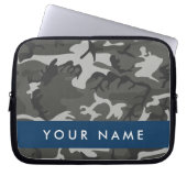 Gray Camouflage Pattern, Your name, Personalize Laptopschutzhülle (Vorderseite)