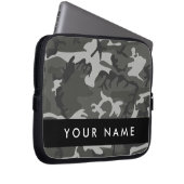 Gray Camouflage Pattern, Your name, Personalize Laptopschutzhülle (Vorne Rechts)