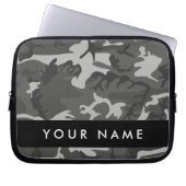 Gray Camouflage Pattern, Your name, Personalize Laptopschutzhülle (Vorderseite)