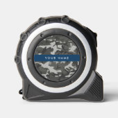 Gray Camouflage Pattern, Your name, Personalize Maßband (Vorderseite)