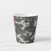 Gray Camouflage Pattern, Your name, Personalize Milchtasse (Vorderseite)