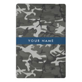 Gray Camouflage Pattern, Your name, Personalize Mini Klemmbrett (Rückseite)