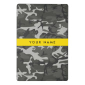 Gray Camouflage Pattern, Your name, Personalize Mini Klemmbrett (Rückseite)