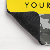 Gray Camouflage Pattern, Your name, Personalize Mousepad (Ecke)