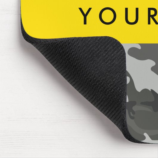 Gray Camouflage Pattern, Your name, Personalize Mousepad (Ecke)