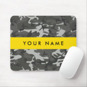 Gray Camouflage Pattern, Your name, Personalize Mousepad (Mit Mouse)
