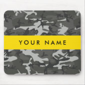 Gray Camouflage Pattern, Your name, Personalize Mousepad (Vorne)