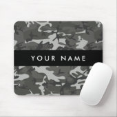 Gray Camouflage Pattern, Your name, Personalize Mousepad (Mit Mouse)