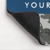 Gray Camouflage Pattern, Your name, Personalize Mousepad (Ecke)