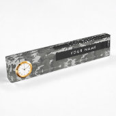 Gray Camouflage Pattern, Your name, Personalize Namensplakette