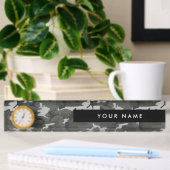 Gray Camouflage Pattern, Your name, Personalize Namensplakette