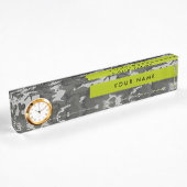 Gray Camouflage Pattern, Your name, Personalize Namensplakette