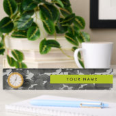 Gray Camouflage Pattern, Your name, Personalize Namensplakette