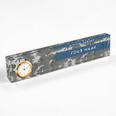 Gray Camouflage Pattern, Your name, Personalize Namensplakette