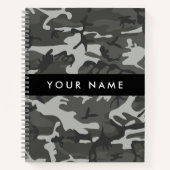 Gray Camouflage Pattern, Your name, Personalize Notizblock (Vorderseite)
