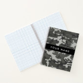 Gray Camouflage Pattern, Your name, Personalize Notizblock (Innenseite)