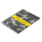 Gray Camouflage Pattern, Your name, Personalize Notizblock (Linke Seite)