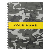 Gray Camouflage Pattern, Your name, Personalize Notizblock (Vorderseite)