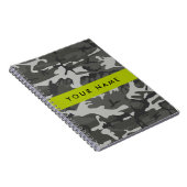 Gray Camouflage Pattern, Your name, Personalize Notizblock (Rechte Seite)