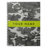 Gray Camouflage Pattern, Your name, Personalize Notizblock (Vorderseite)