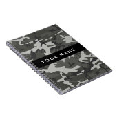 Gray Camouflage Pattern, Your name, Personalize Notizblock (Rechte Seite)