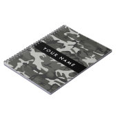 Gray Camouflage Pattern, Your name, Personalize Notizblock (Linke Seite)