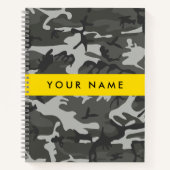 Gray Camouflage Pattern, Your name, Personalize Notizblock (Vorderseite)