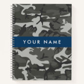Gray Camouflage Pattern, Your name, Personalize Notizblock (Vorderseite)