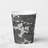Gray Camouflage Pattern, Your name, Personalize Pappbecher (Links)