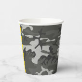 Gray Camouflage Pattern, Your name, Personalize Pappbecher (Links)