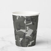 Gray Camouflage Pattern, Your name, Personalize Pappbecher (Rechts)