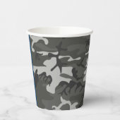 Gray Camouflage Pattern, Your name, Personalize Pappbecher (Links)