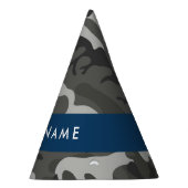 Gray Camouflage Pattern, Your name, Personalize Partyhütchen (Rechts)