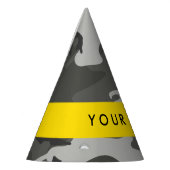 Gray Camouflage Pattern, Your name, Personalize Partyhütchen (Links)