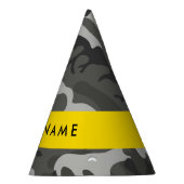 Gray Camouflage Pattern, Your name, Personalize Partyhütchen (Rechts)