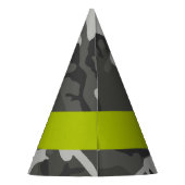 Gray Camouflage Pattern, Your name, Personalize Partyhütchen (Rückseite)