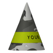 Gray Camouflage Pattern, Your name, Personalize Partyhütchen (Links)