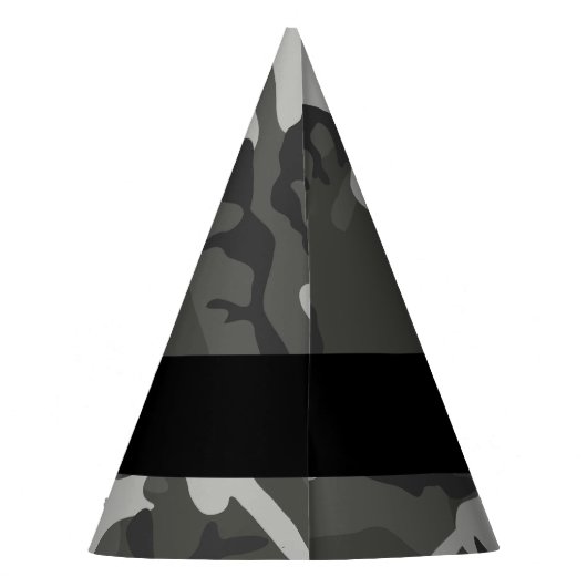 Gray Camouflage Pattern, Your name, Personalize Partyhütchen (Rückseite)