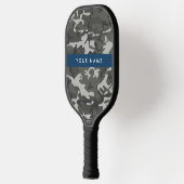 Gray Camouflage Pattern, Your name, Personalize Pickleball Schläger (Links)