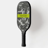 Gray Camouflage Pattern, Your name, Personalize Pickleball Schläger (Links)